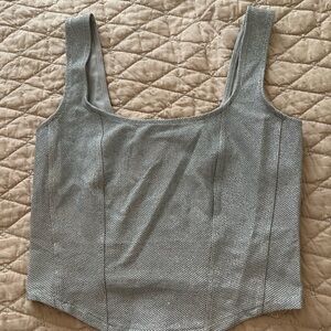 H&M glitter cropped top -Size small